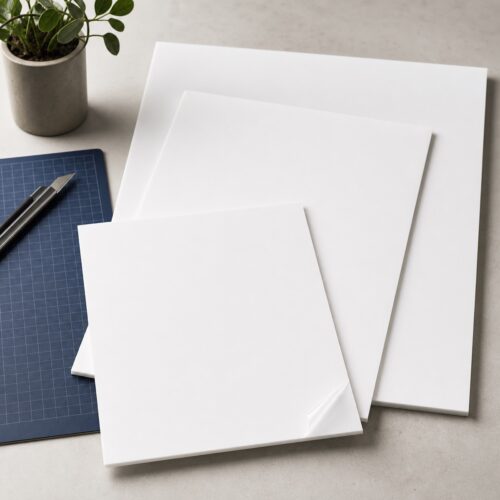 Plaques fines de PMMA blanc opaque ALTUGLAS en plusieurs formats pratiques