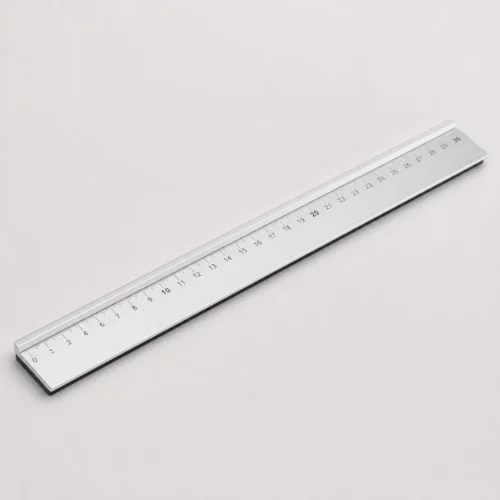 Règle en aluminium antidérapante de 30 cm pour guider les découpes droites