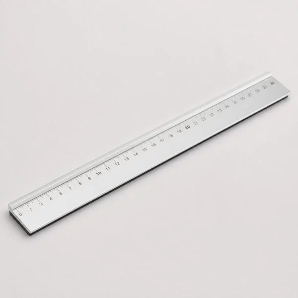 Règle en aluminium antidérapante de 30 cm pour guider les découpes droites