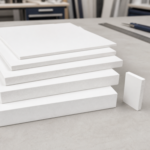 Plaques de PVC expansé blanc disponibles en plusieurs épaisseurs et formats